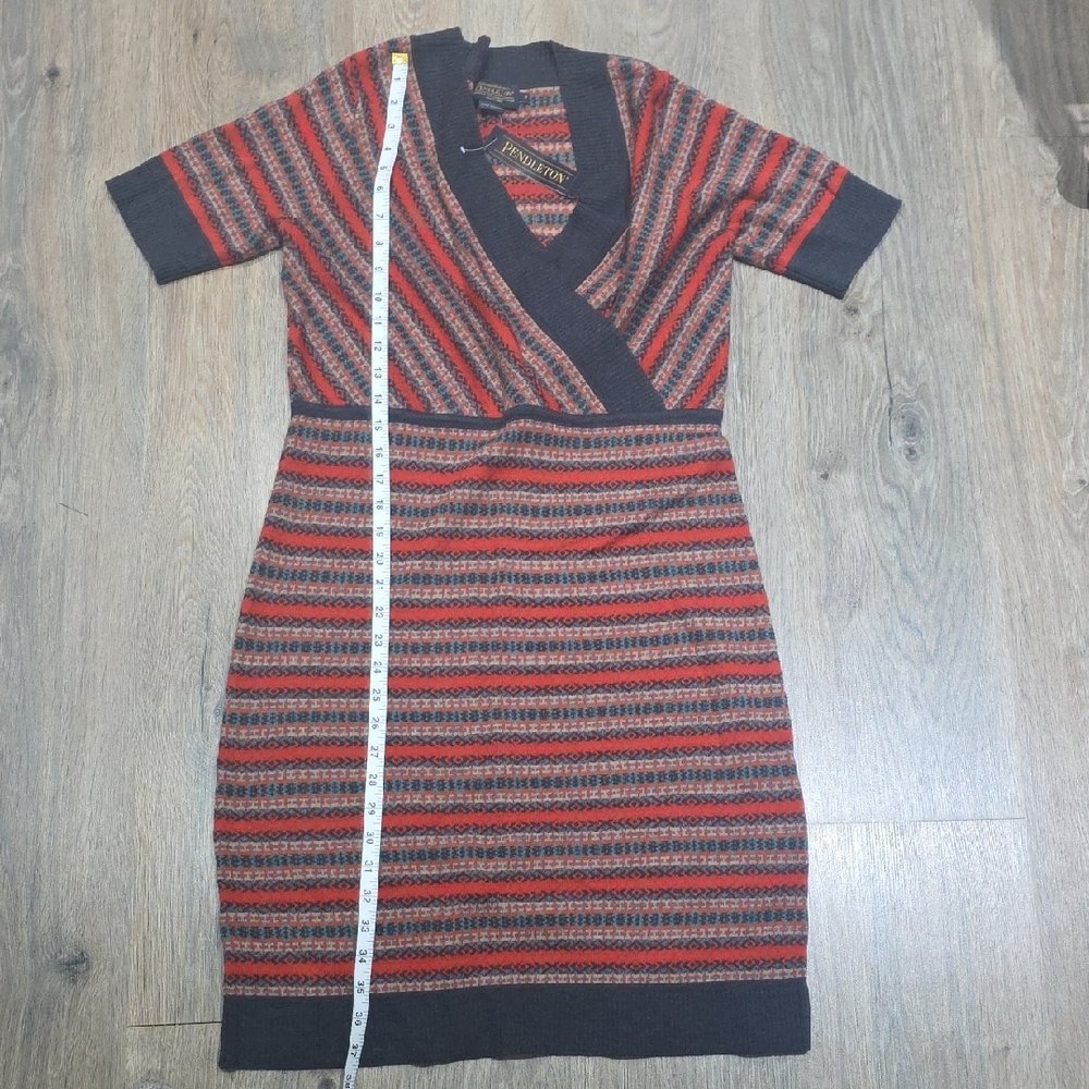 Pendleton Red and Navy Striped Midi Dress